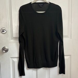 Banana Republic Green Crewneck Extra Fine Merino Wool Sweater Size Medium